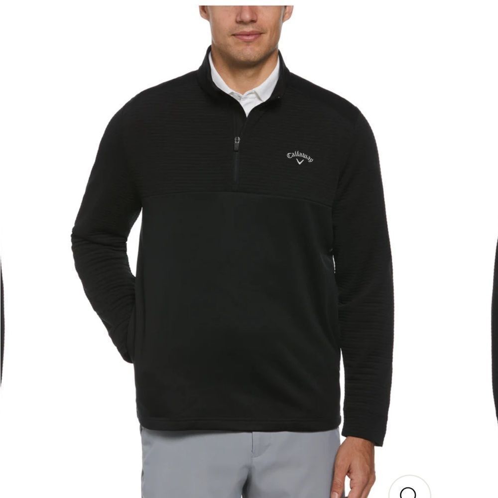 Men’s Callaway Mens Dual Utility ¼ Zip Pullover‎ Black Size Large
